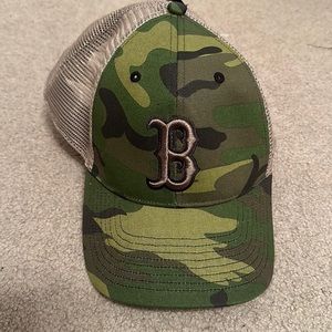 Camo Boston Red Sox Hat with Mesh Back | Size OS